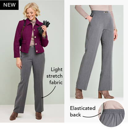 Snaffle Detail Stretch Pull On Trouser - LT328